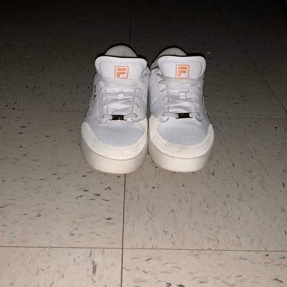 FILA shoes White/orange #fila #shoes